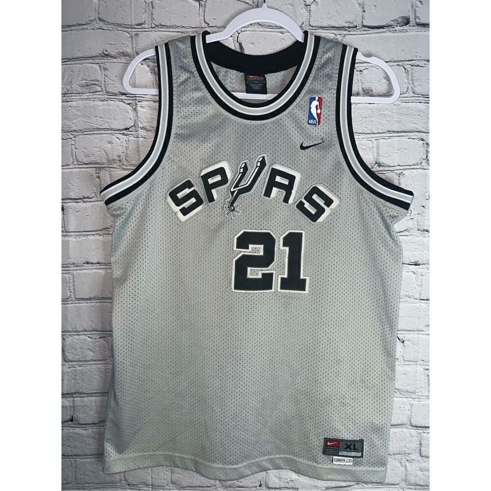 Tim Duncan #21 San Antonio Spurs Nike Authentic Jersey – Size XL +2 Length